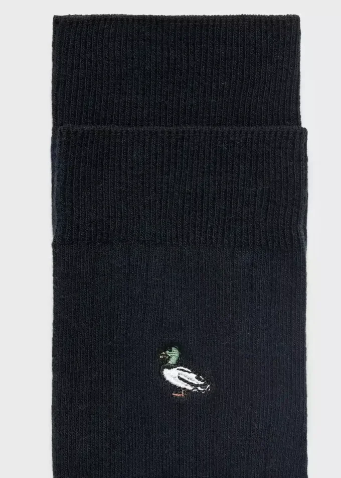 Chaussettes en coton brodées