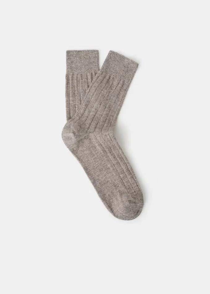 Chaussettes en coton côtelé