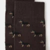 Chaussettes en coton imprimées chiens Chaussettes en coton imprimées chiens