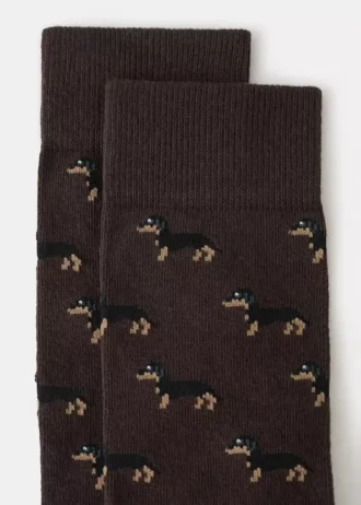 Chaussettes en coton imprimées chiens
