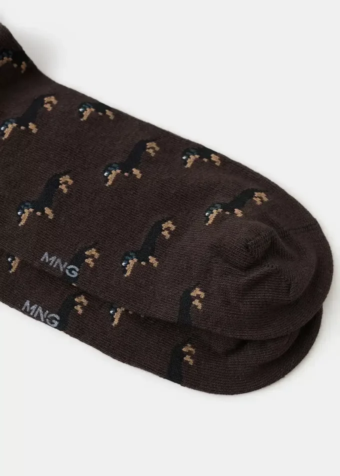 Chaussettes en coton imprimées chiens Chaussettes en coton imprimées chiens