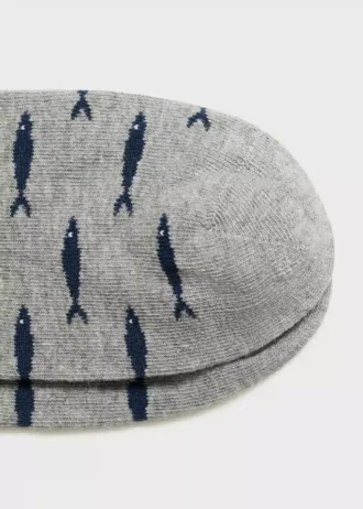 Chaussettes en coton imprimées poissons