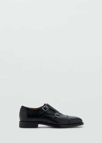 Chaussures en cuir à double boucle