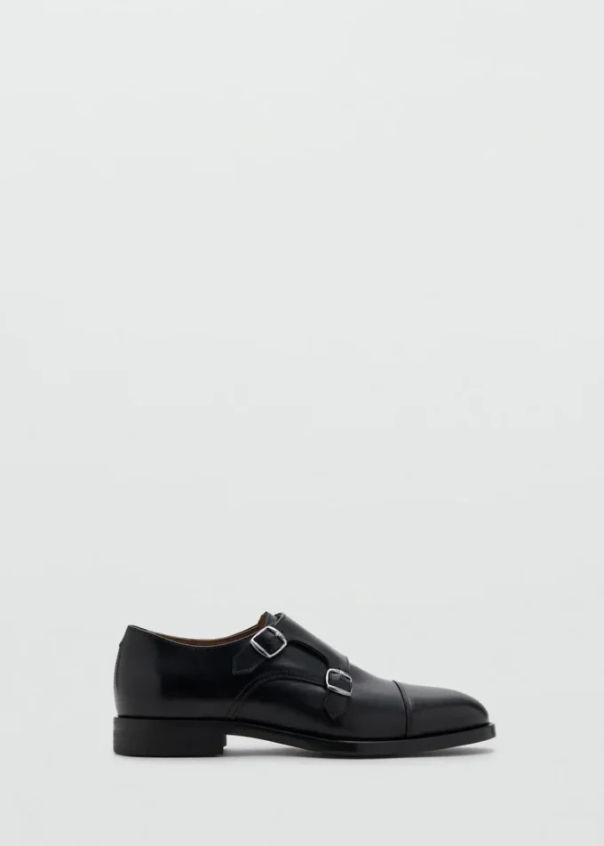 Chaussures en cuir à double boucle Chaussures en cuir à double boucle