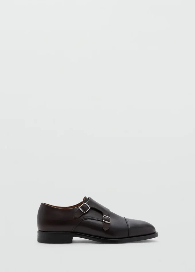 Chaussures en cuir à double boucle Chaussures en cuir à double boucle