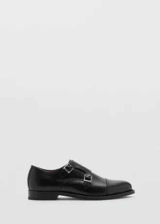 Chaussures en cuir à double boucle