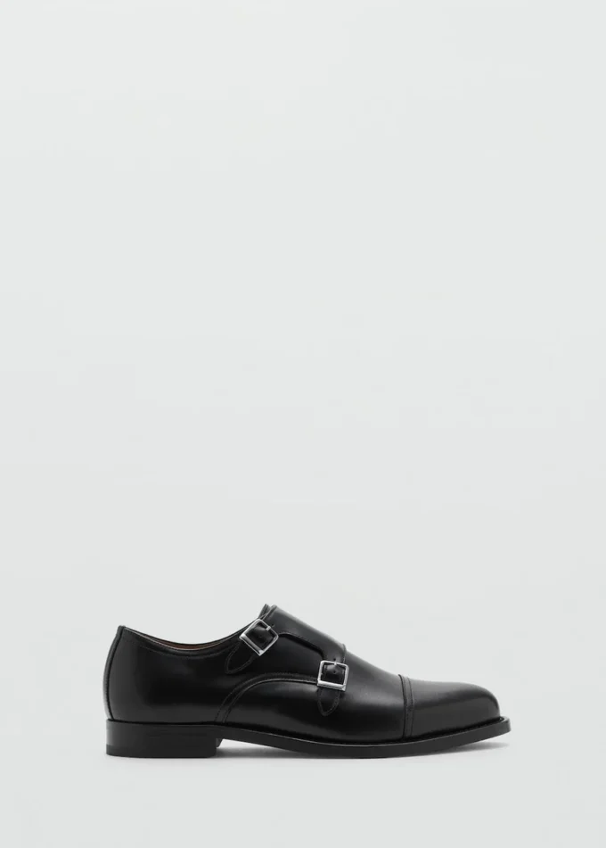 Chaussures en cuir à double boucle Chaussures en cuir à double boucle