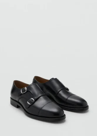 Chaussures en cuir à double boucle
