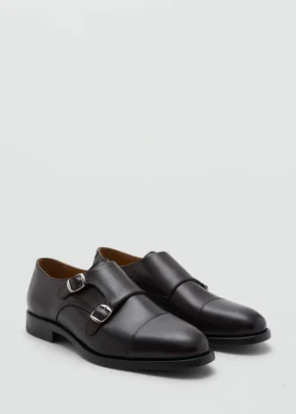 Chaussures en cuir à double boucle