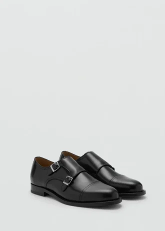 Chaussures en cuir à double boucle
