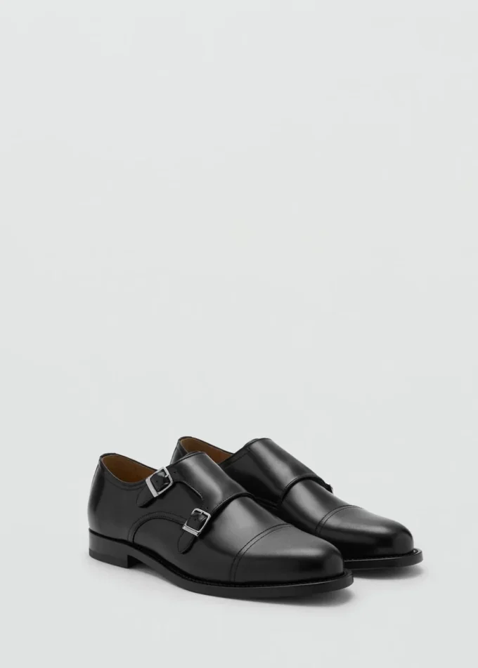 Chaussures en cuir à double boucle Chaussures en cuir à double boucle