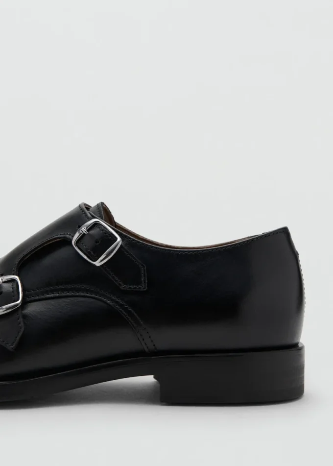 Chaussures en cuir à double boucle Chaussures en cuir à double boucle