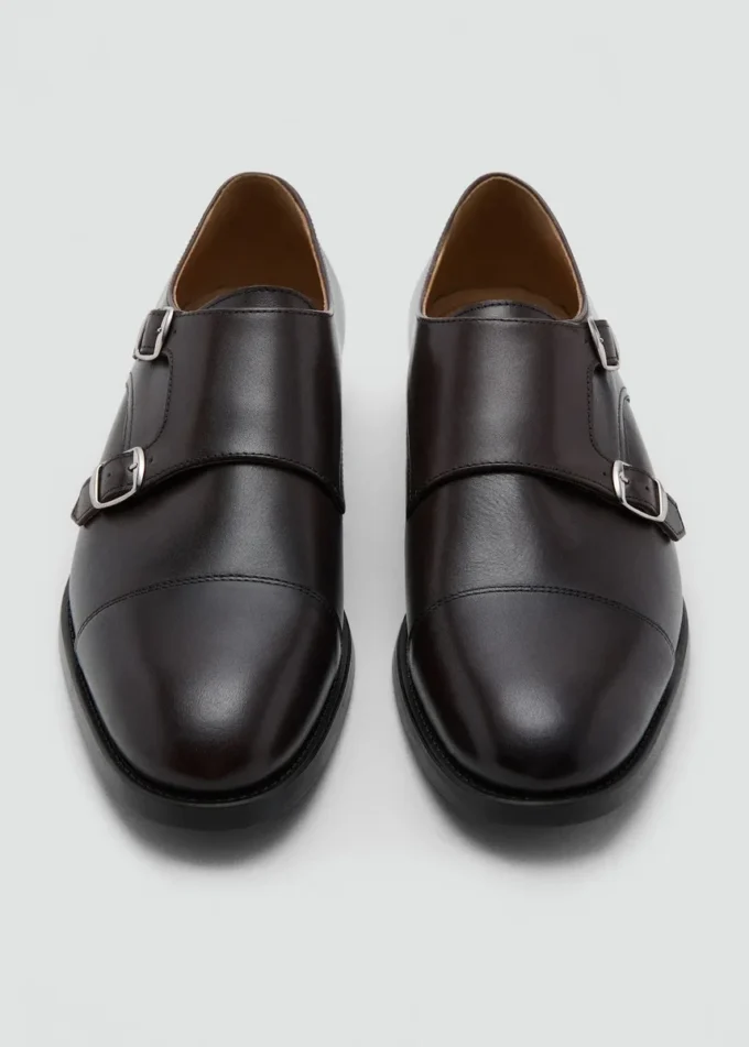 Chaussures en cuir à double boucle Chaussures en cuir à double boucle