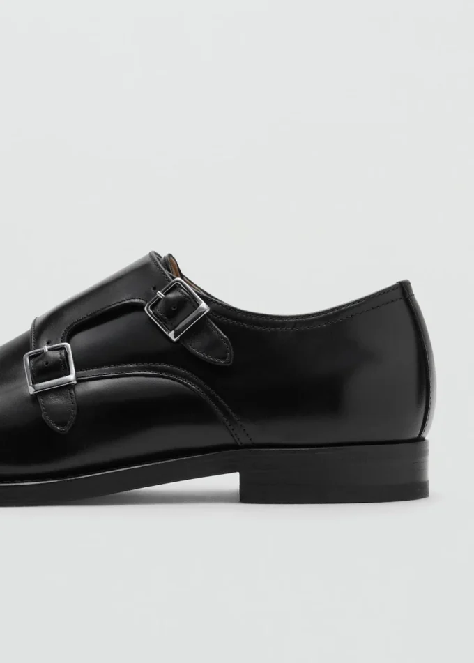 Chaussures en cuir à double boucle Chaussures en cuir à double boucle