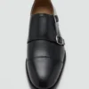Chaussures en cuir à double boucle Chaussures en cuir à double boucle