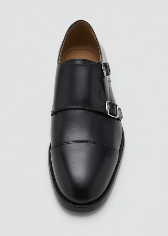 Chaussures en cuir à double boucle Chaussures en cuir à double boucle