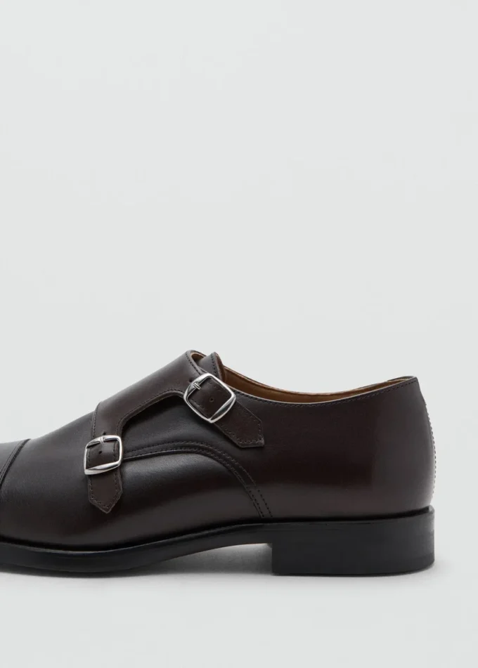 Chaussures en cuir à double boucle Chaussures en cuir à double boucle