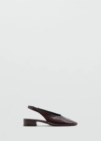 Chaussures en cuir à talon bloc