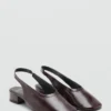 Chaussures en cuir à talon bloc