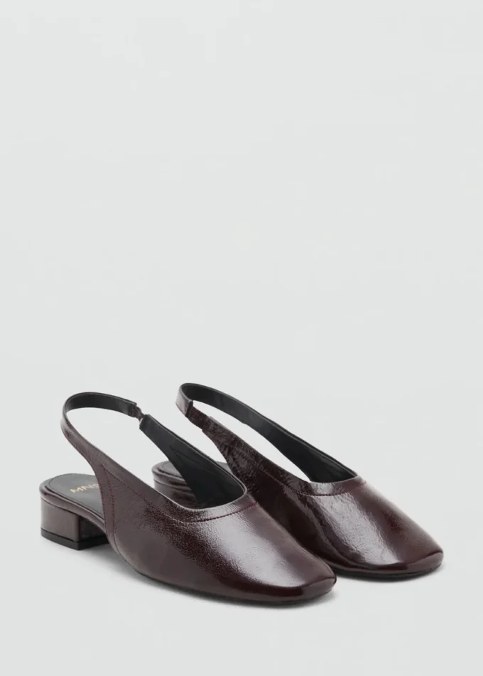 Chaussures en cuir à talon bloc