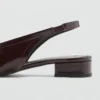 Chaussures en cuir à talon bloc