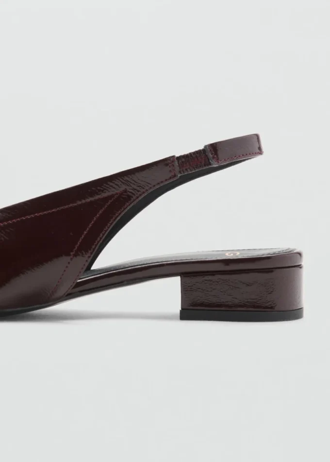 Chaussures en cuir à talon bloc