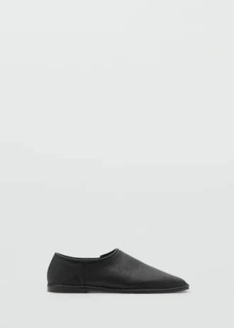 Chaussures plates en cuir