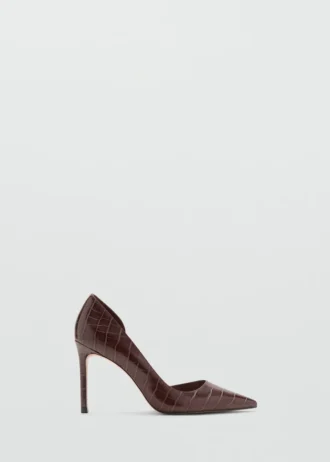 Chaussures à talons asymétriques effet croco