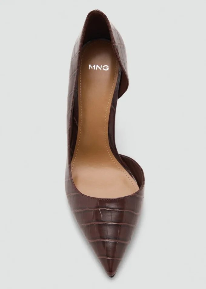 Chaussures à talons asymétriques effet croco