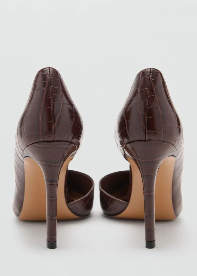 Chaussures à talons asymétriques effet croco