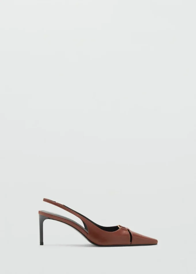 Chaussures à talons en cuir avec anneau