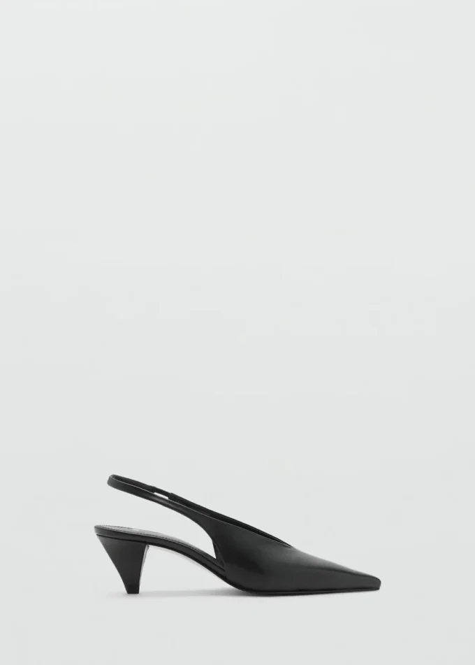 Chaussures à talons en cuir à bout pointu
