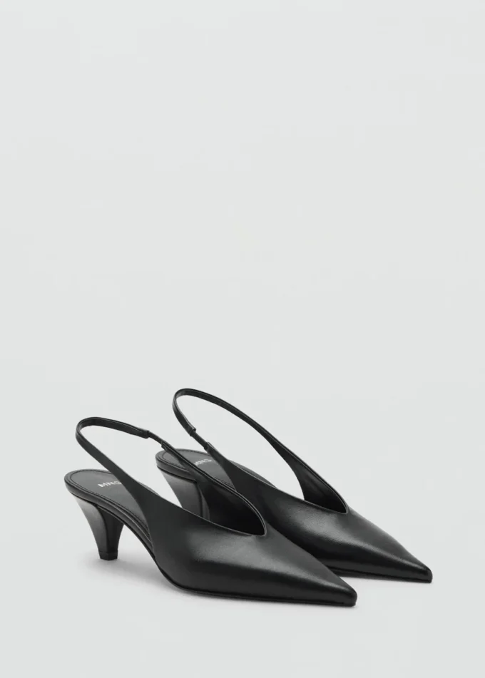 Chaussures à talons en cuir à bout pointu