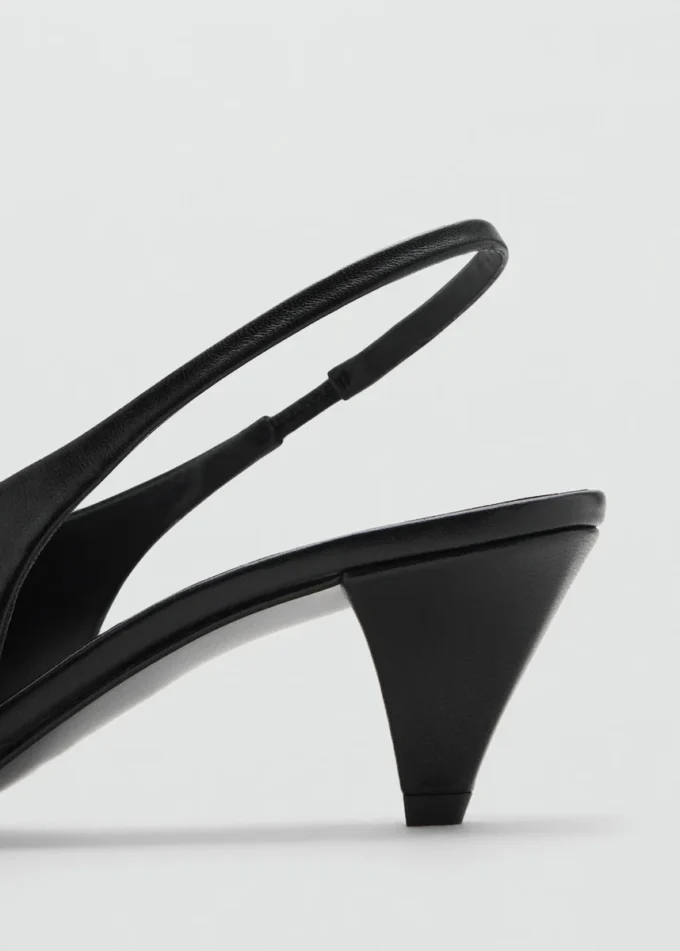 Chaussures à talons en cuir à bout pointu