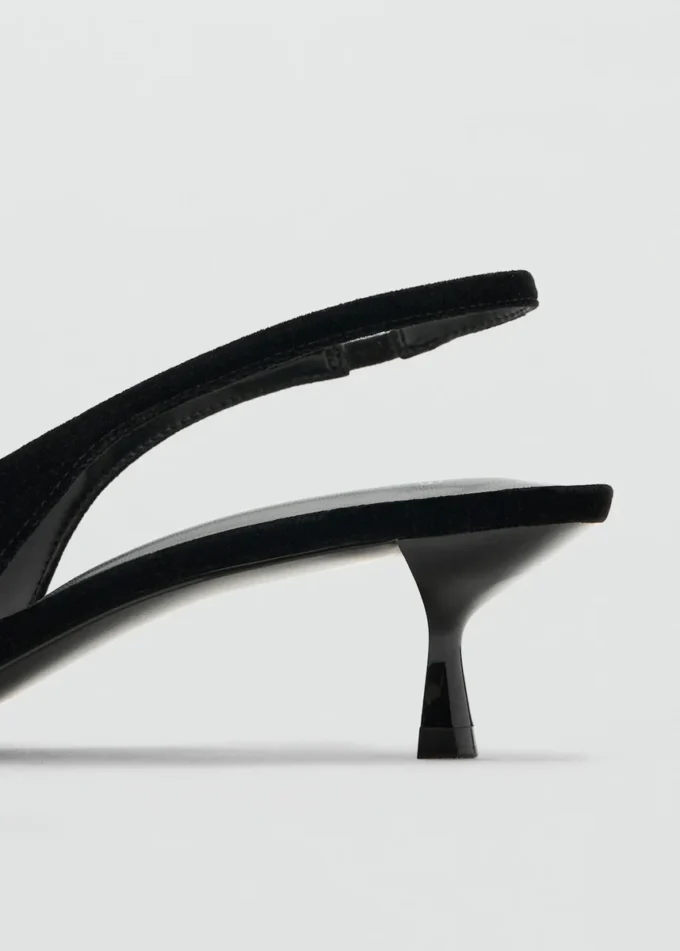 Chaussures à talons en velours