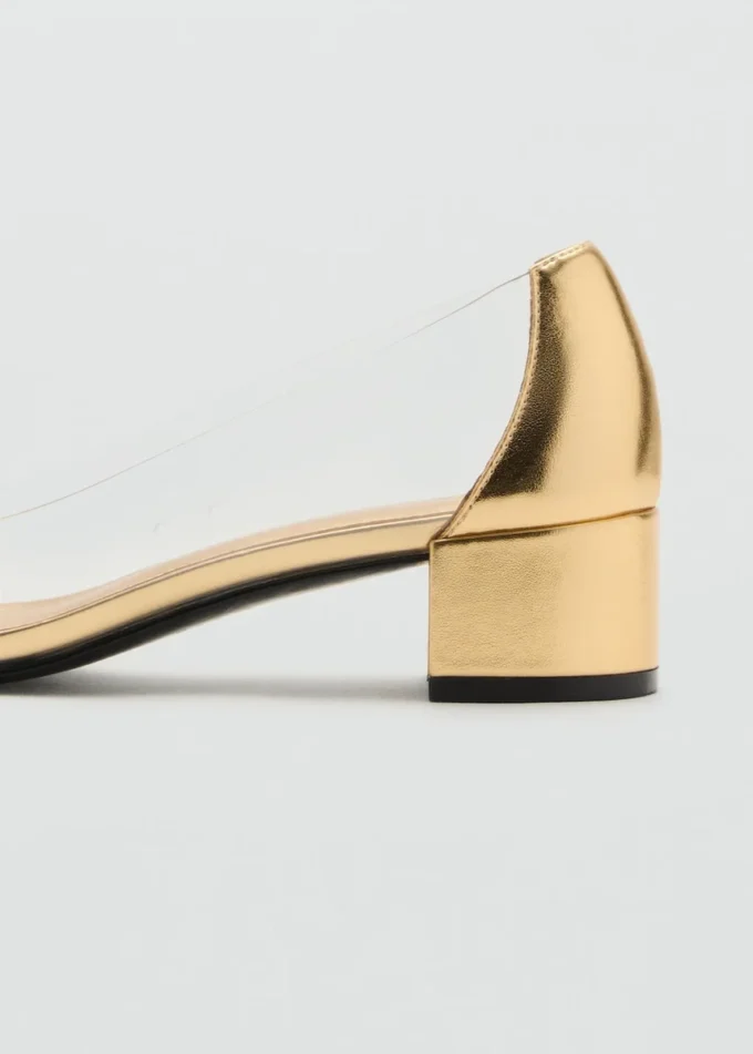Chaussures à talons en vinyle combinées