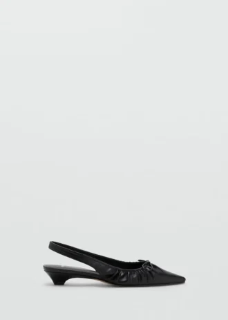 Chaussures à talons hauts avec nœud froncé