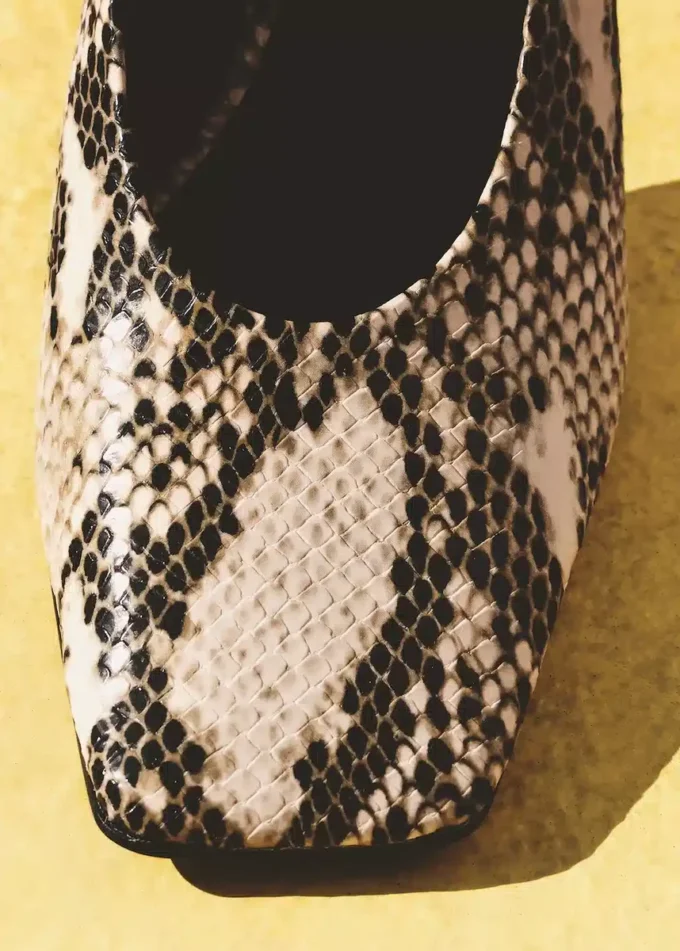 Chaussures à talons hauts à imprimé animal