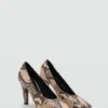 Chaussures à talons hauts à imprimé animal