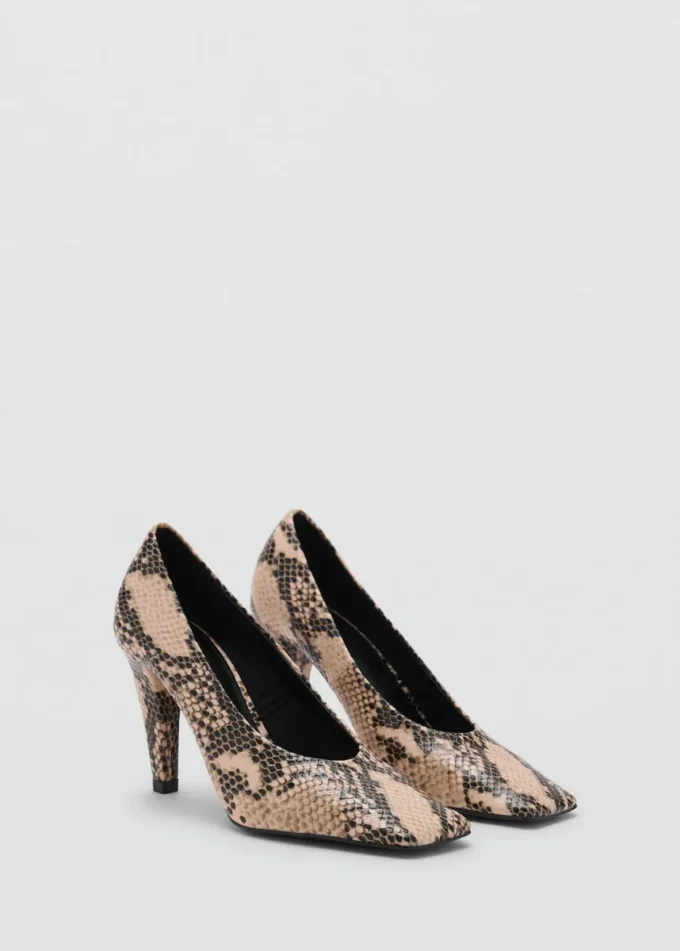 Chaussures à talons hauts à imprimé animal