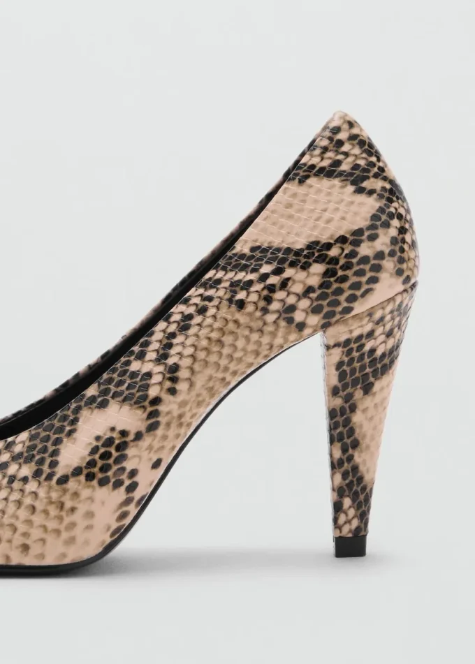 Chaussures à talons hauts à imprimé animal