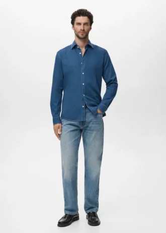 Chemise 100 % coton chambray