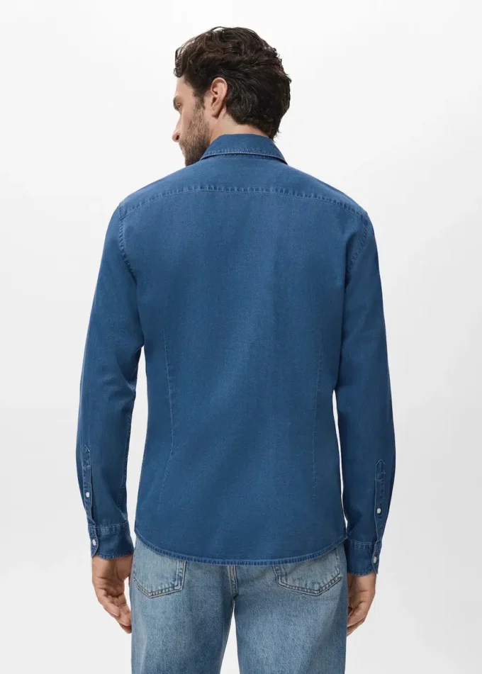 Chemise 100 % coton chambray Chemise 100 % coton chambray