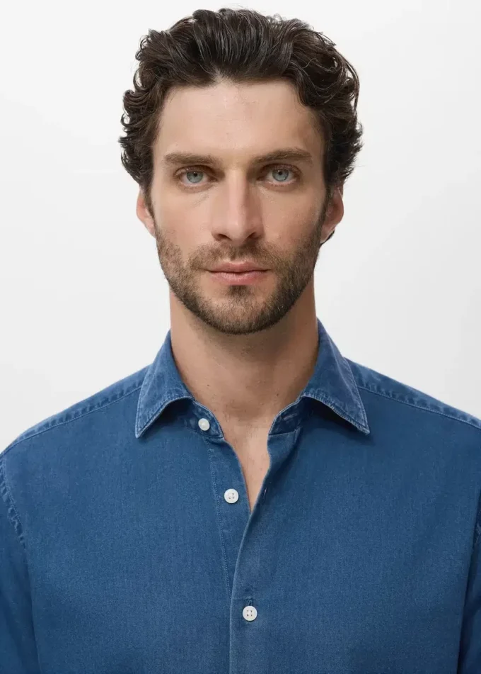 Chemise 100 % coton chambray Chemise 100 % coton chambray
