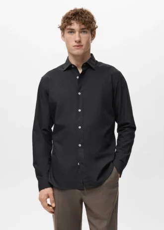 Chemise 100 % coton à coupe classique