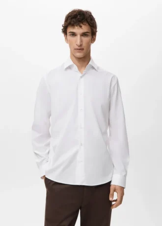 Chemise 100 % coton à coupe classique