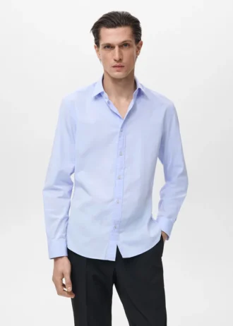Chemise 100 % coton à coupe classique