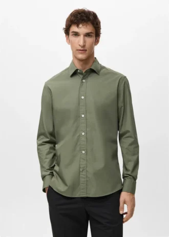 Chemise 100 % coton à coupe classique
