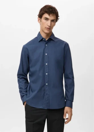 Chemise 100 % coton à coupe classique