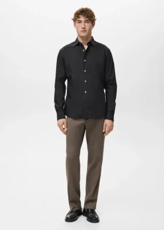 Chemise 100 % coton à coupe classique